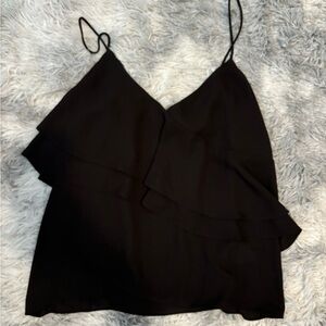 1 DAY UNTIL DONATION💖J Crew Black Tiered Tank Top